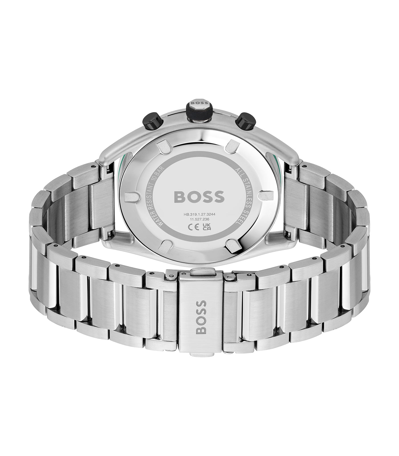 Boss - Center Court - Man - Chrono Armband - Staal Kast - Zwarte Wijzerplaat