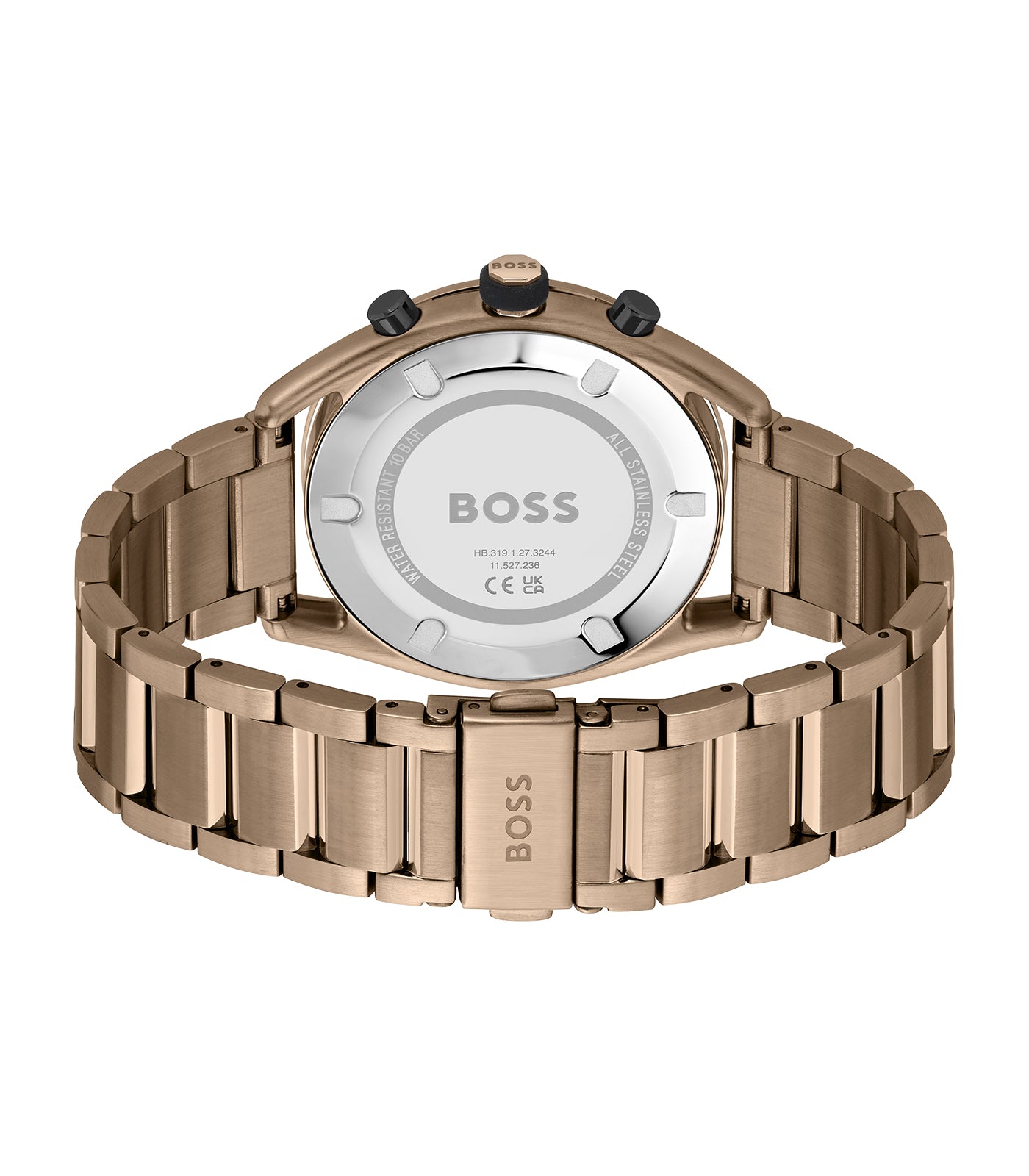 Boss - Center Court - Man - Chrono Armband PVD Beige - Beige PVD Kast - Zwarte Wijzerplaat