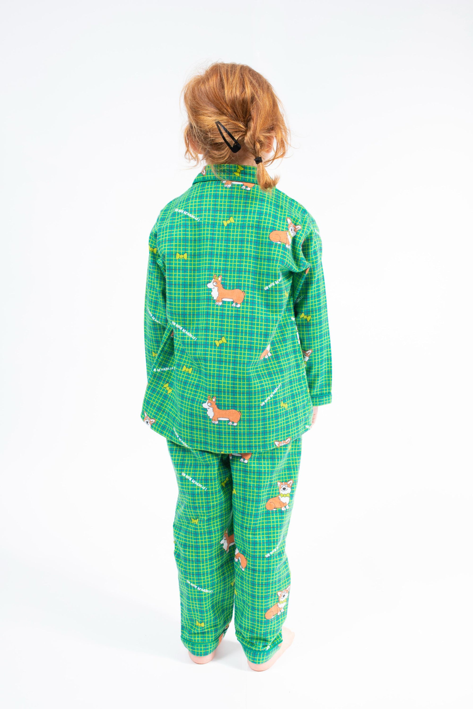 Flanellen Pyjama Kid Green