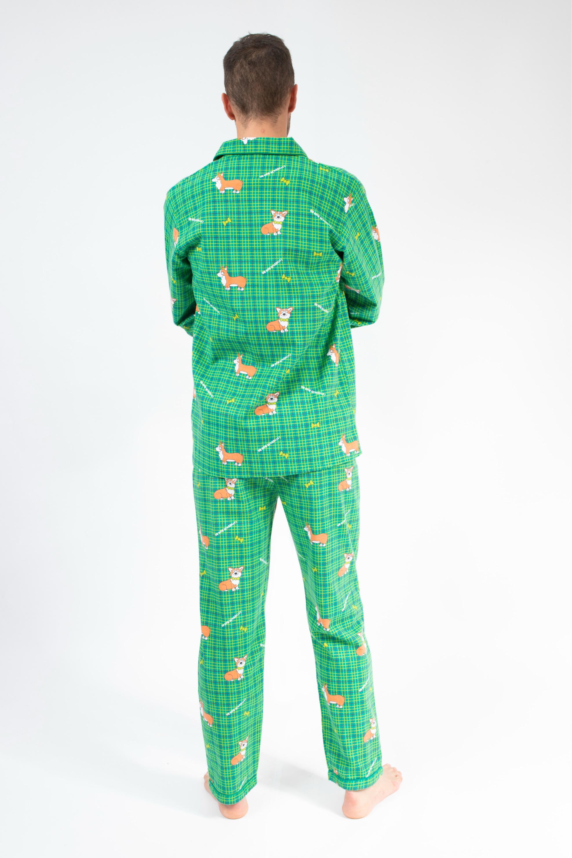 Flanellen Pyjama Man Green