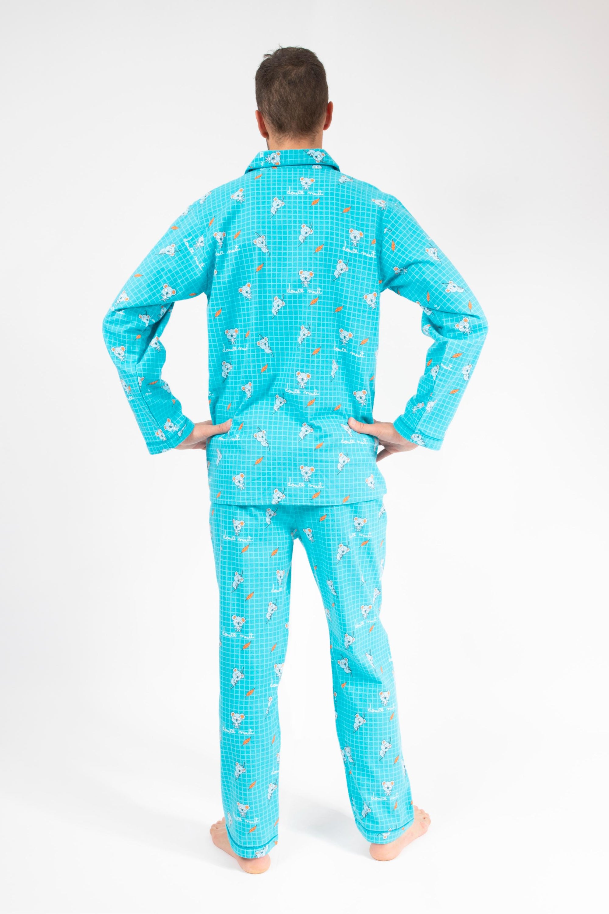 Flanellen Pyjama Man Blue