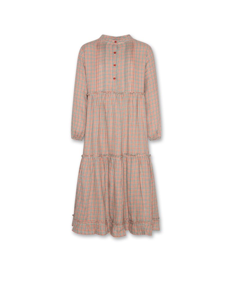 Girls - Dresses - Mira Red Check Dress - Red