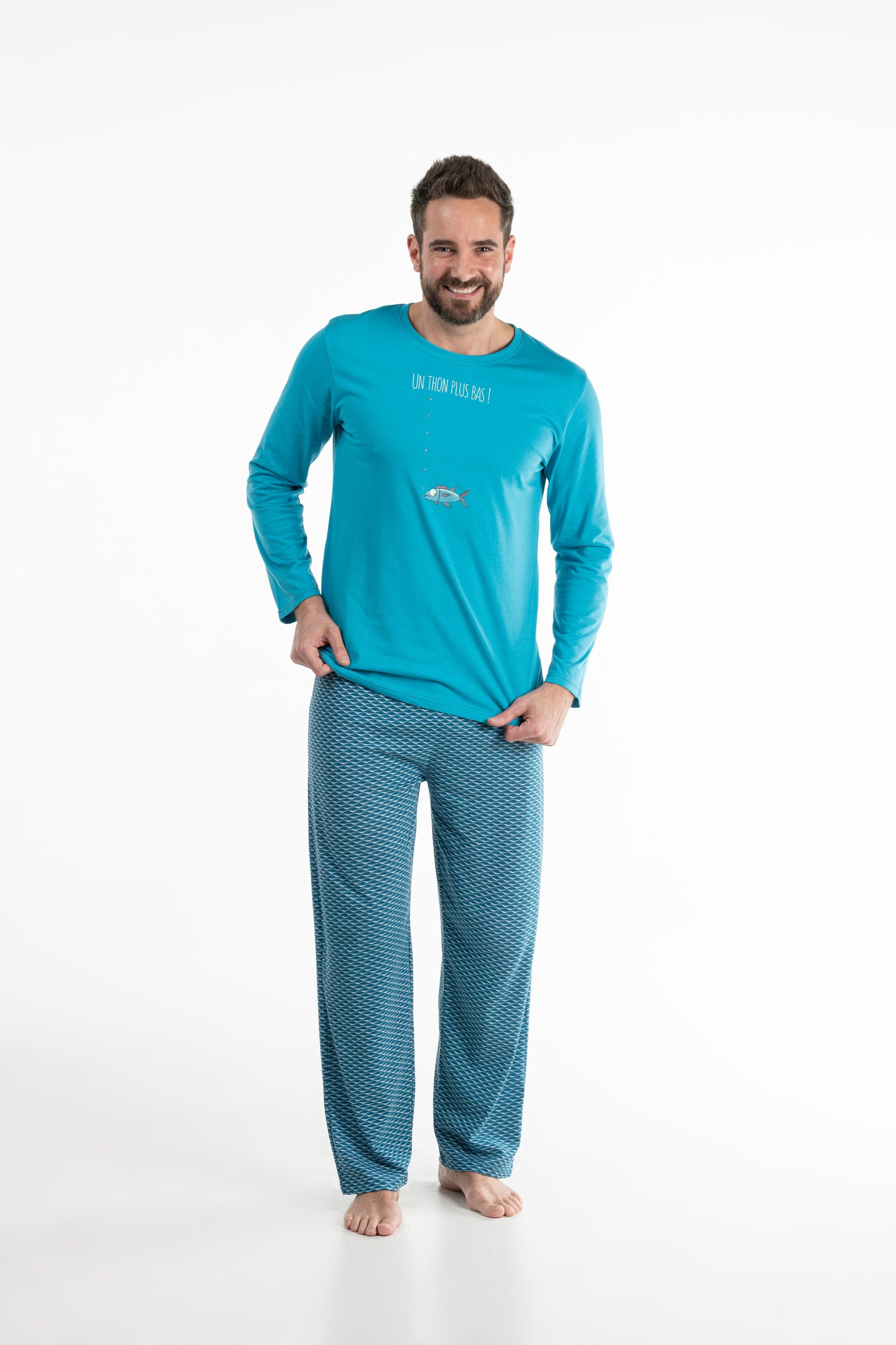 Lange Pyjama - Man - Horizon Blauw