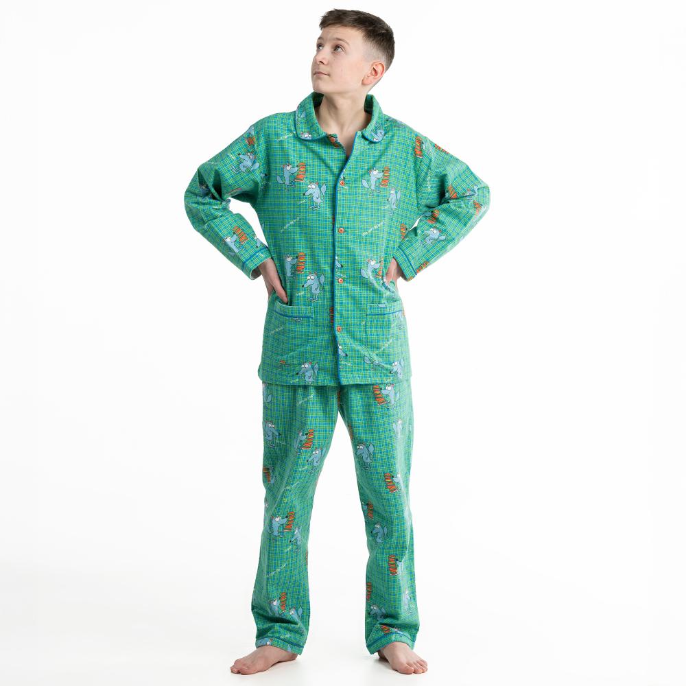 Lange Pyjama - Gemengd Kid - Bleu/Vert