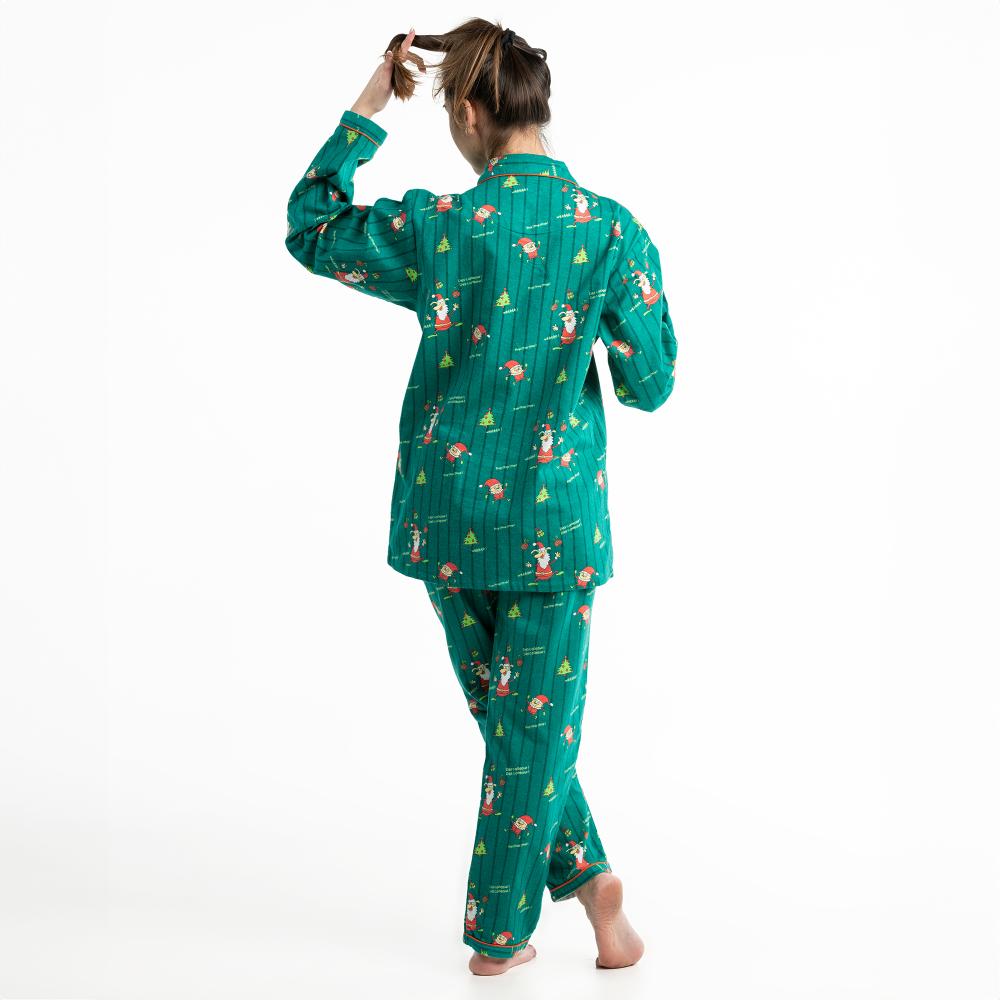 Lange Pyjama - Vrouwen - Vert Sapin