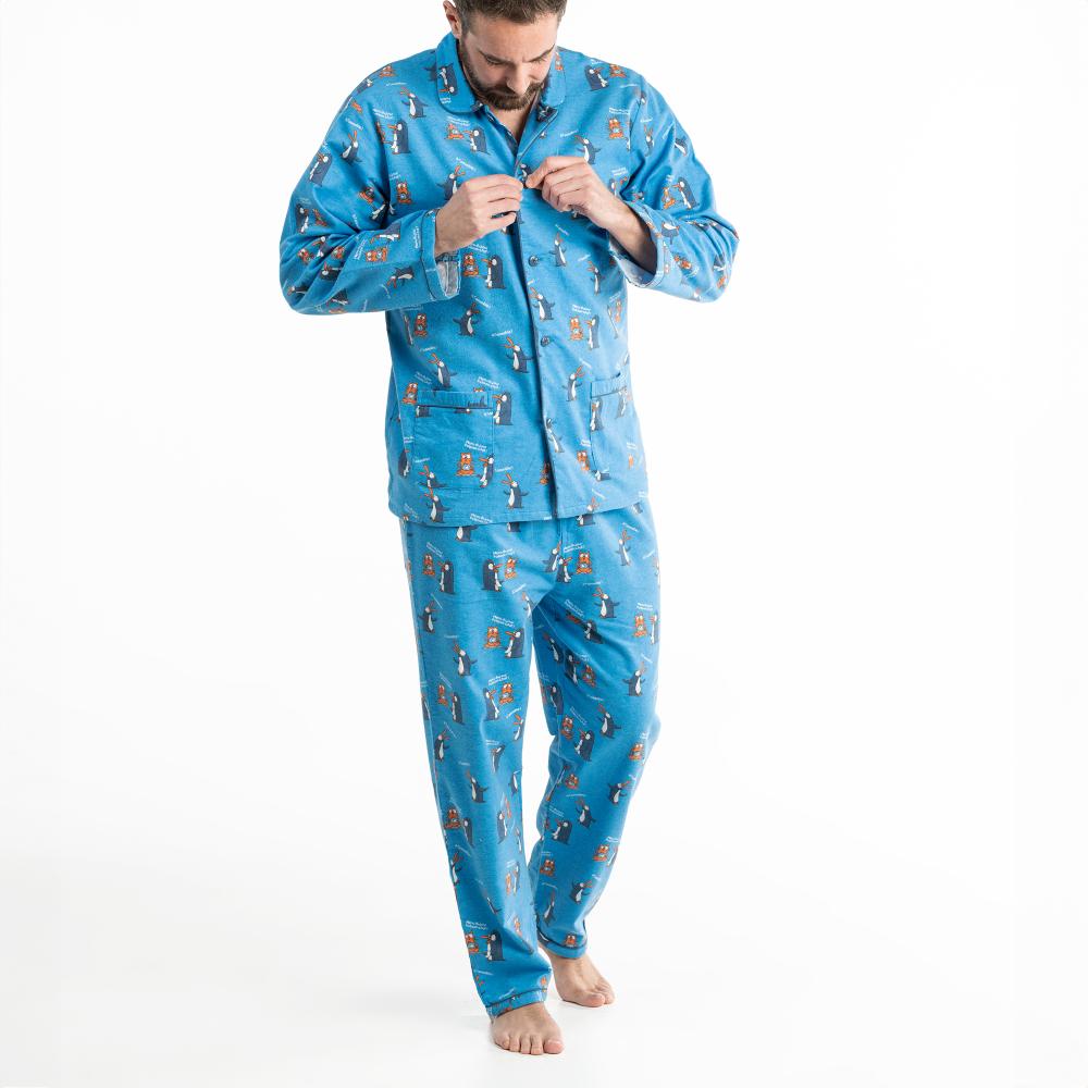 Lange Pyjama - Man - Bleu