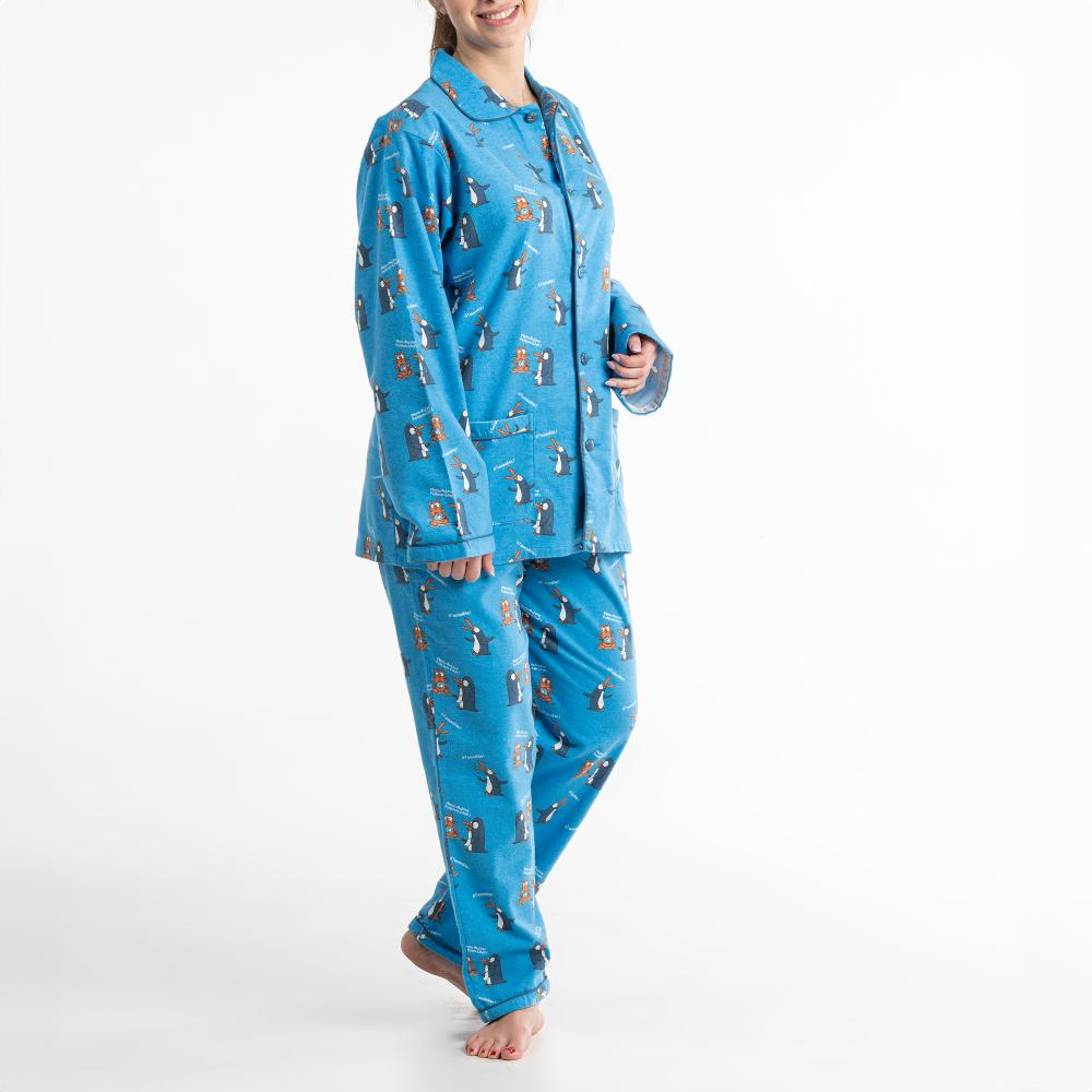 Lange Pyjama - Vrouwen - Bleu