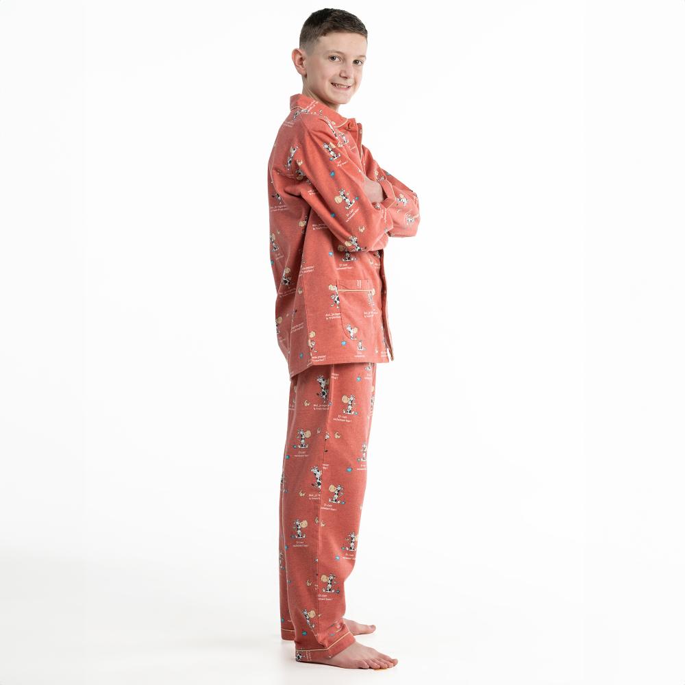 Lange Pyjama - Gemengd Kid - Terracotta