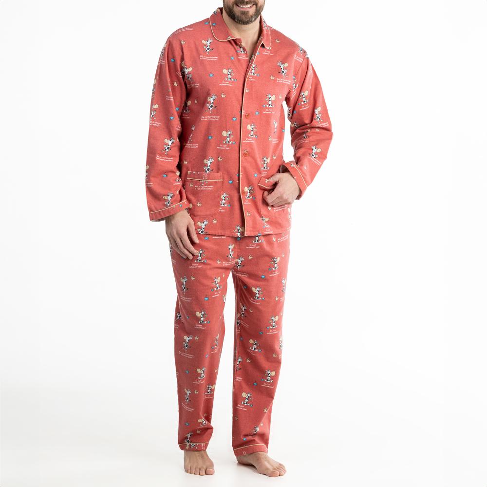 Lange Pyjama - Man - Terracotta