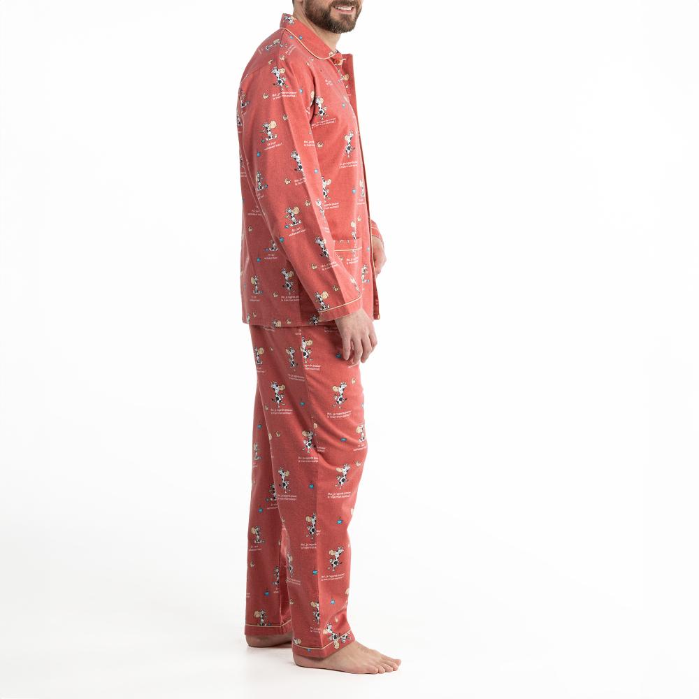 Lange Pyjama - Man - Terracotta