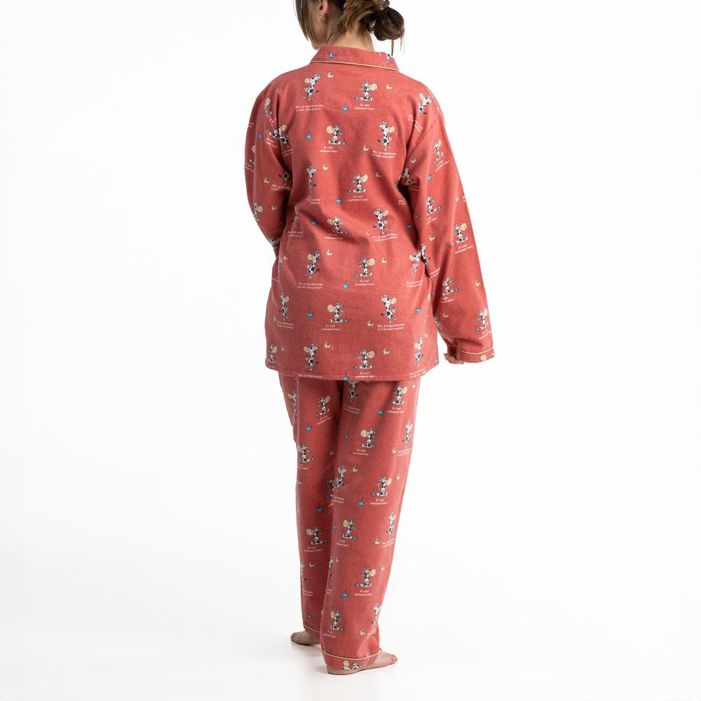 Lange Pyjama - Vrouwen - Terracotta