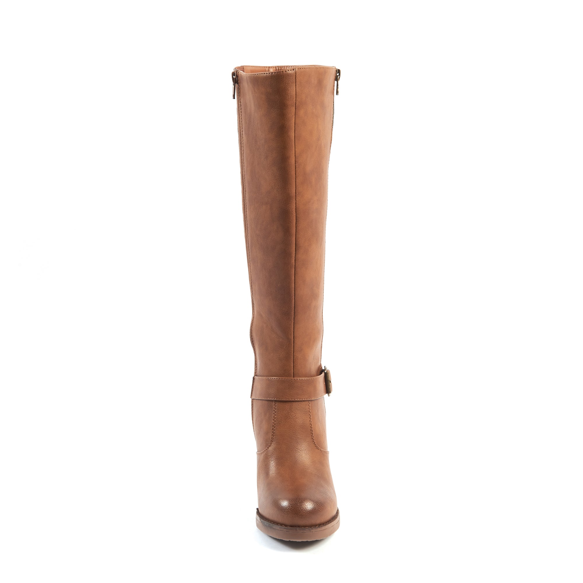 Bottes XL pour mollets larges - Modele Kamilla - Cognac