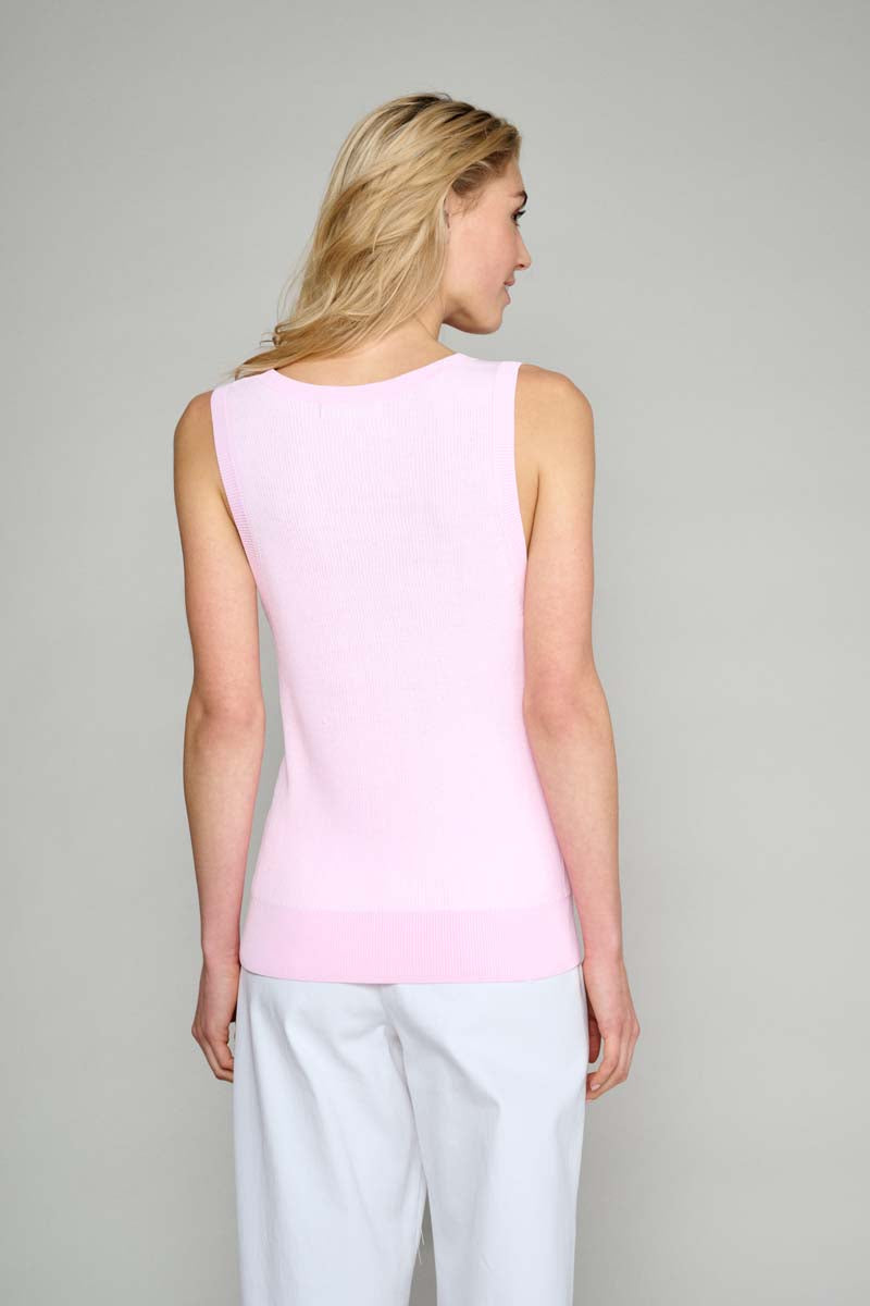 Gebreide Roze Top  - Roze