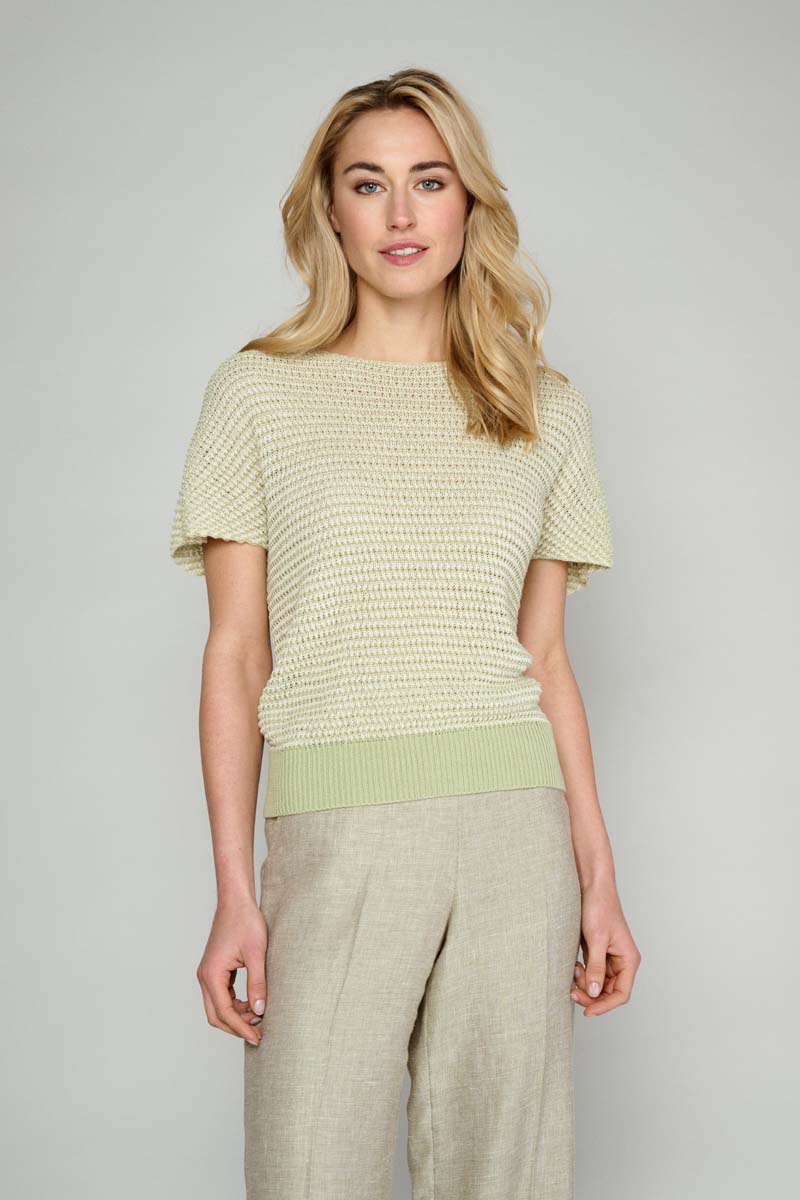 Bicolor Pull Met Lurex Spark - Groen