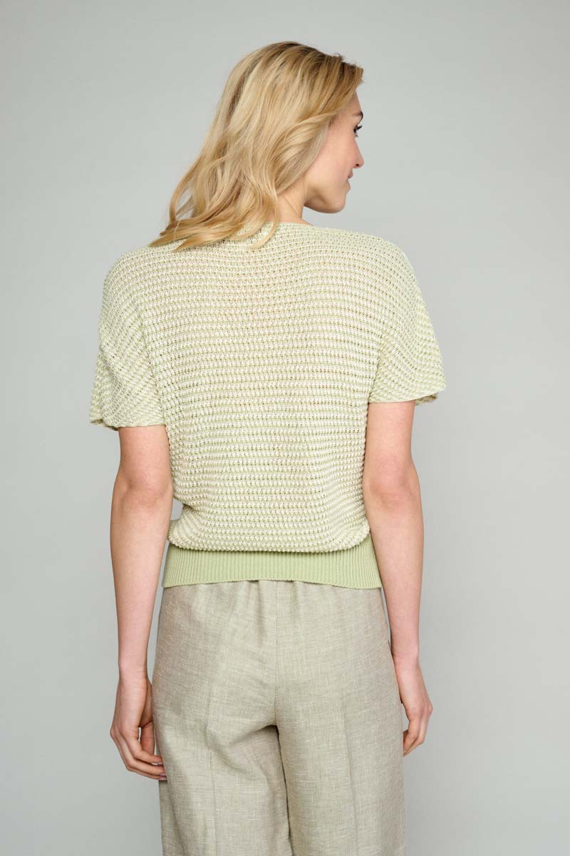 Bicolor Pull Met Lurex Spark - Groen