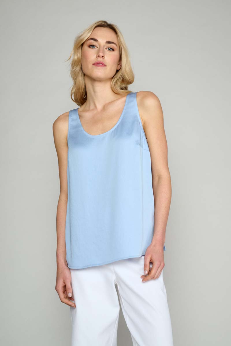 Losse Blauwe Top  - Blauw