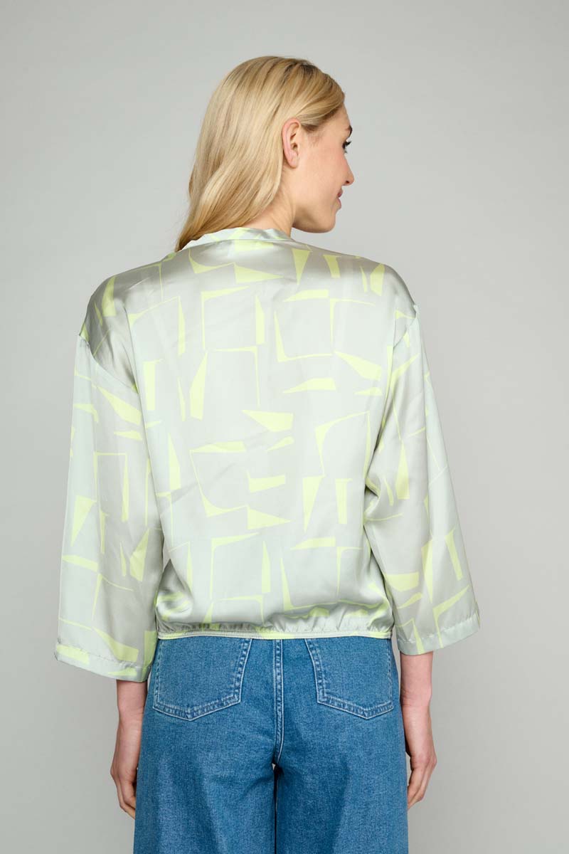 Bloes In Bicolor Print  - Groen