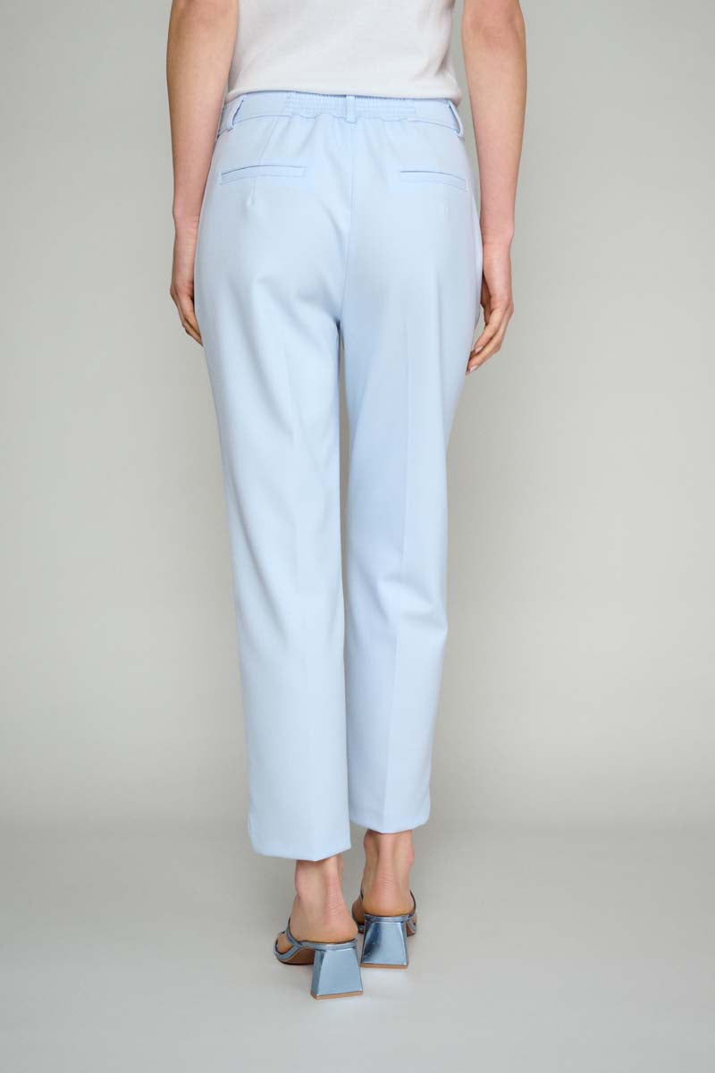 Pantalon Bleu Fluide Avec Pli - Bleu