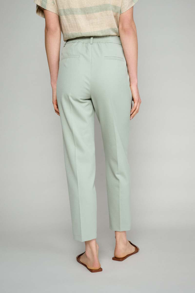 Vlotte Groene Broek Met Plooi - Groen