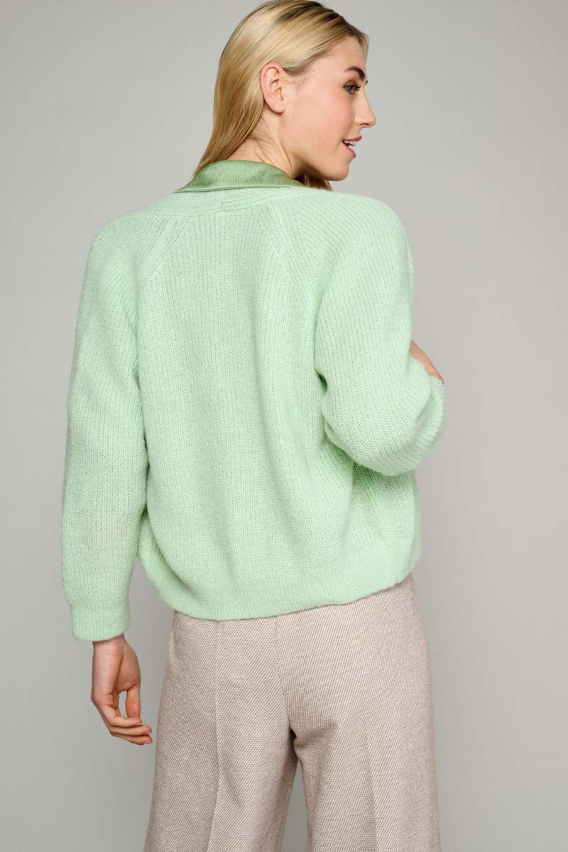 Veelzijdige Pastel Groene Cardigan - Groen