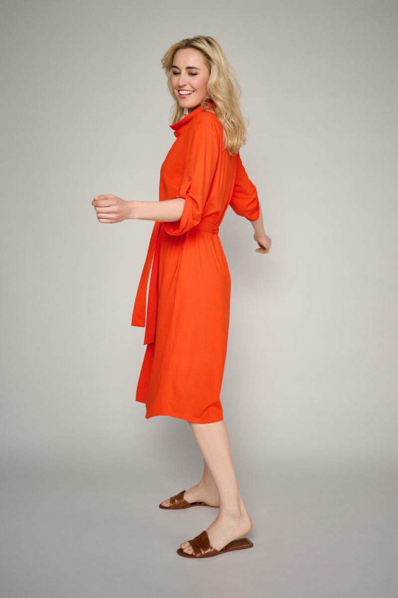 Robe Orange Fluide Et Stretch - Orange