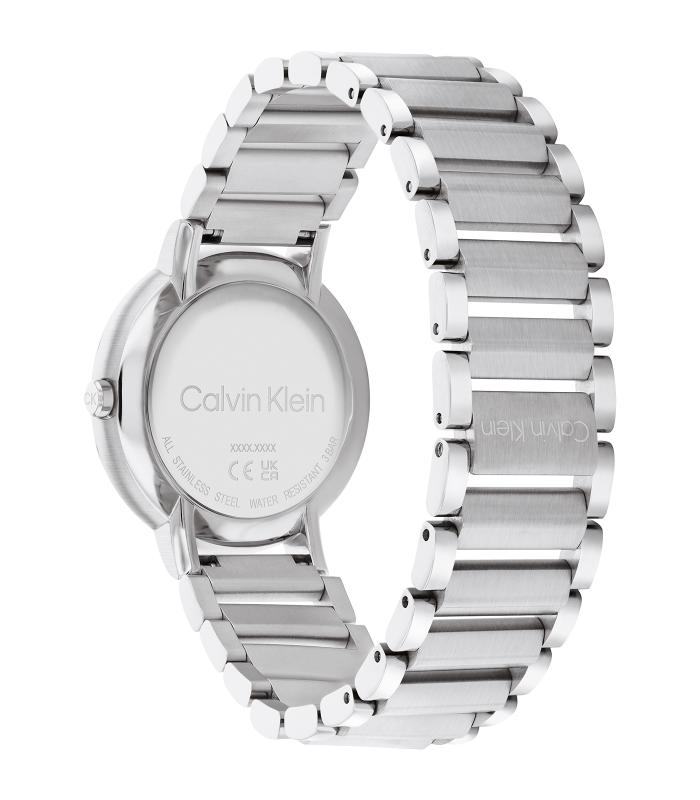 Calvin Klein - Sculptural - Vrouw - Zilveren Armband - Grijze Wijzerplaat - Zilveren Kast