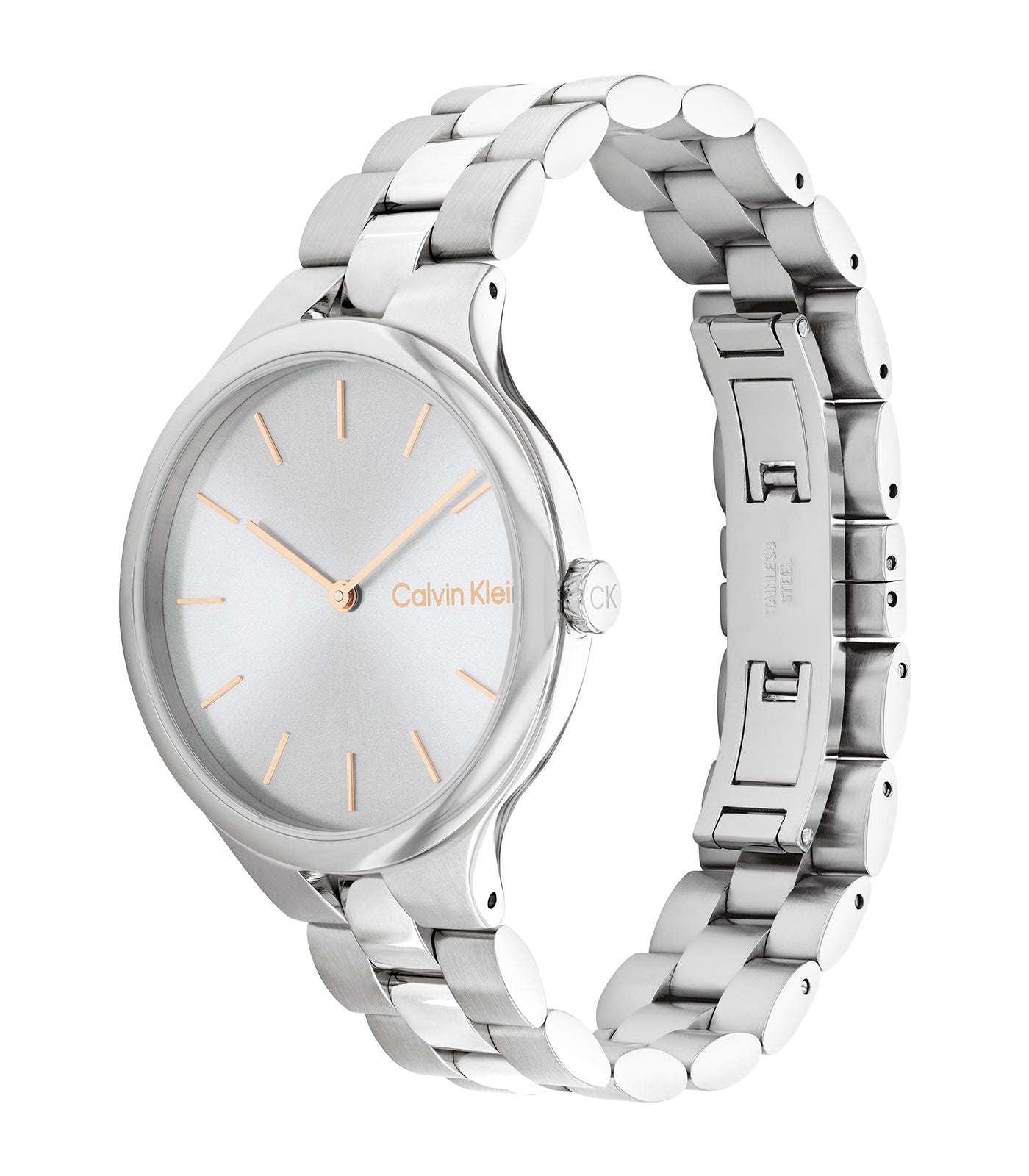 Calvin Klein - Timeless - Vrouwen - Zilveren Armband - Stalen Wijzerplaat - Zilveren Kast