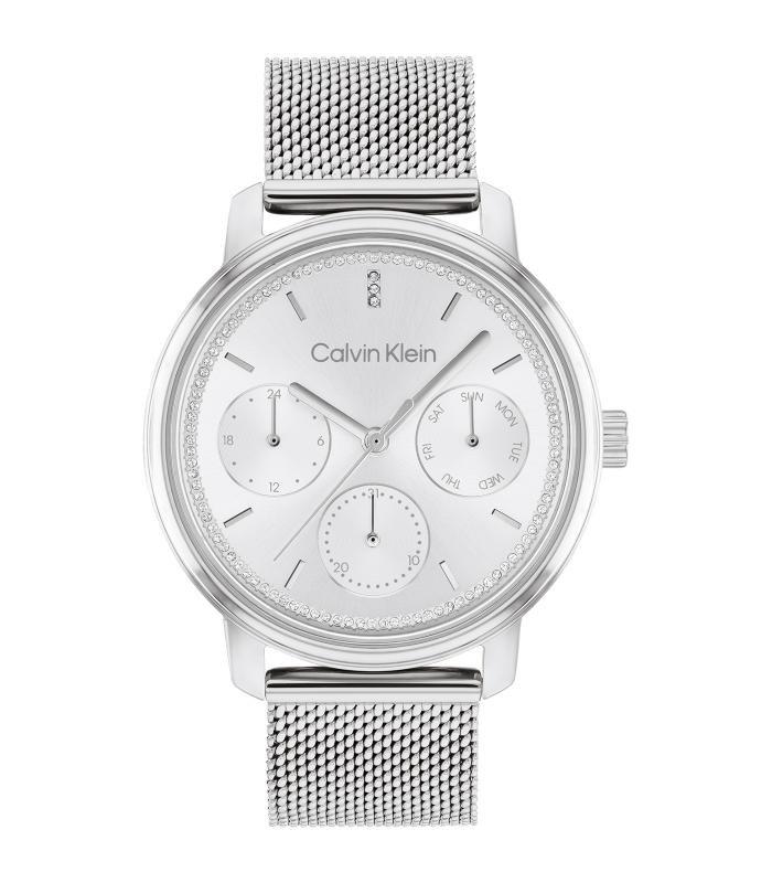 Calvin Klein - Timeless - Vrouw - Zilveren Armband - Grijze Wijzerplaat - Zilveren Kast