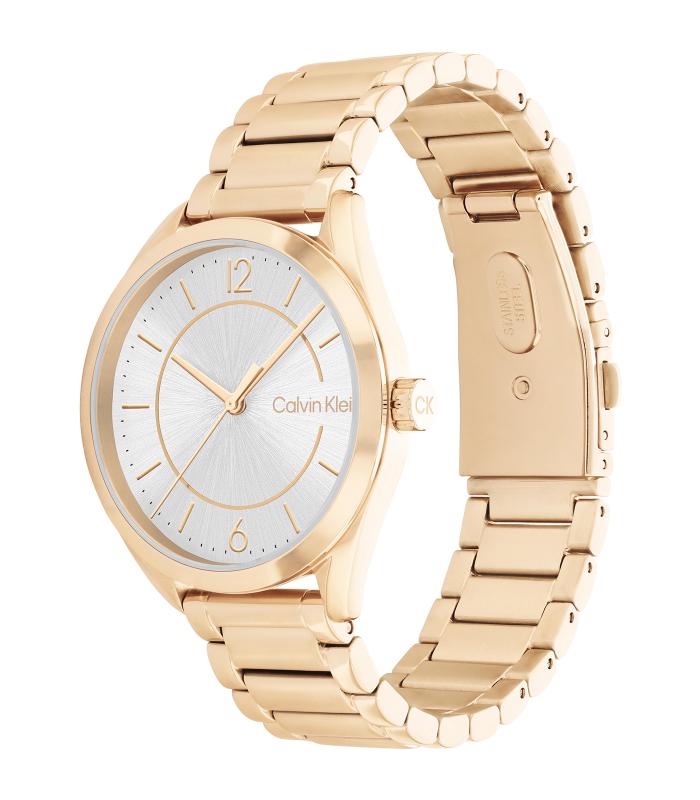 Calvin Klein - Timeless - Vrouw - Carnation Gouden Armband - Grijze Wijzerplaat - Carnation Gouden Kast