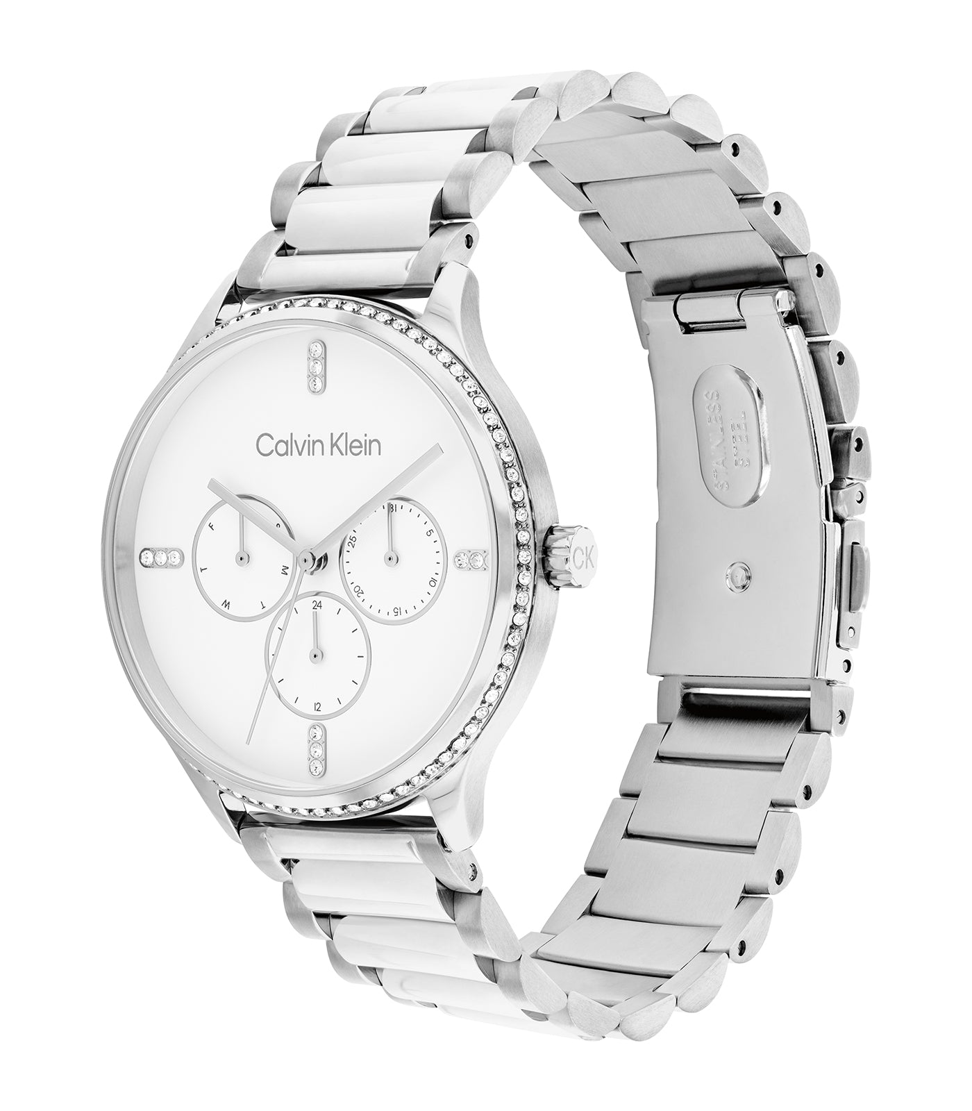 Calvin Klein - Timeless - Unisexe - Bracelet Acier-Boitier Acier-Cadran Argenté