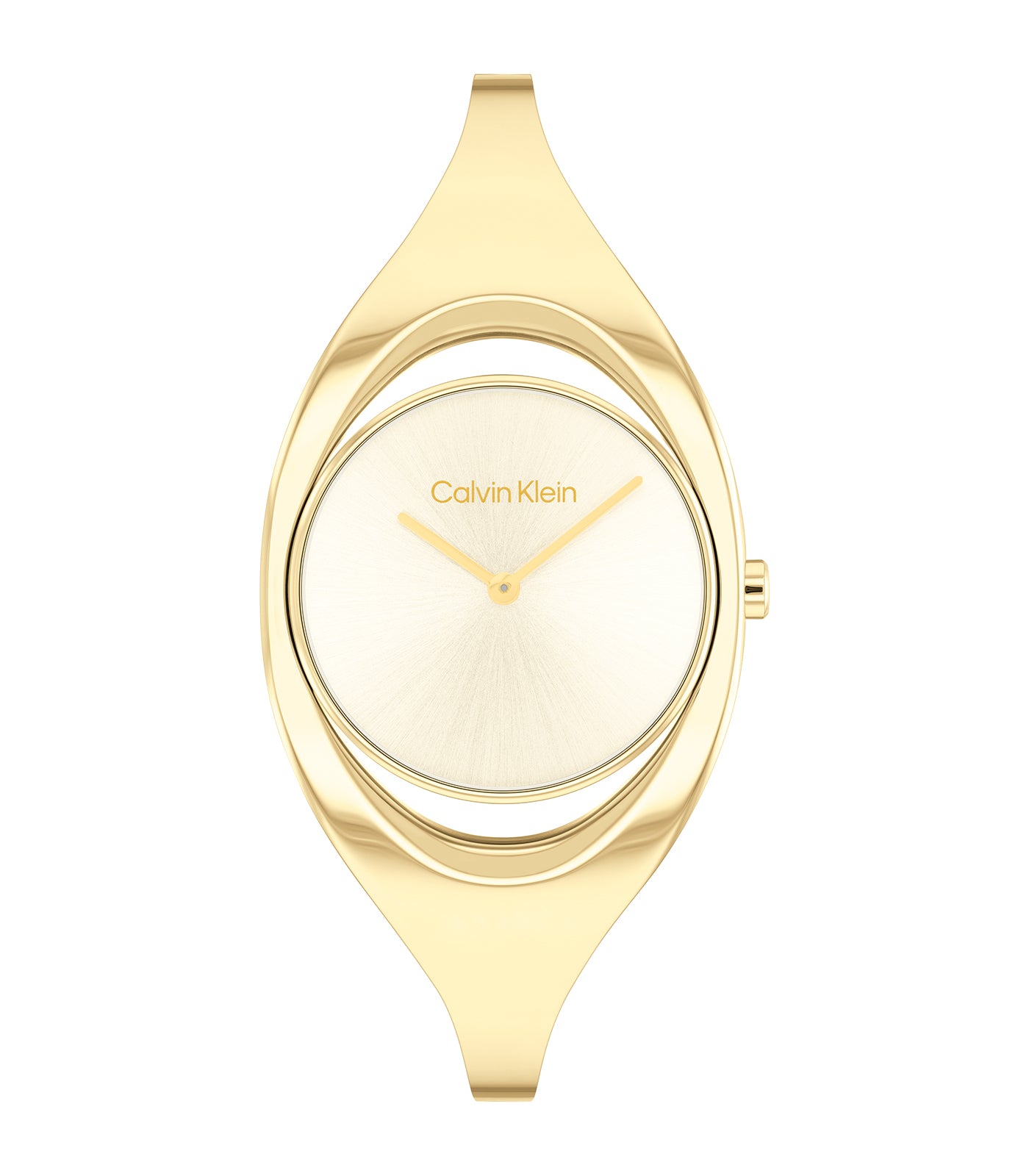 Calvin Klein - Sculptural - Vrouwen - Geelgouden Armband - Geelgouden Kast - Gouden Wijzerplaat