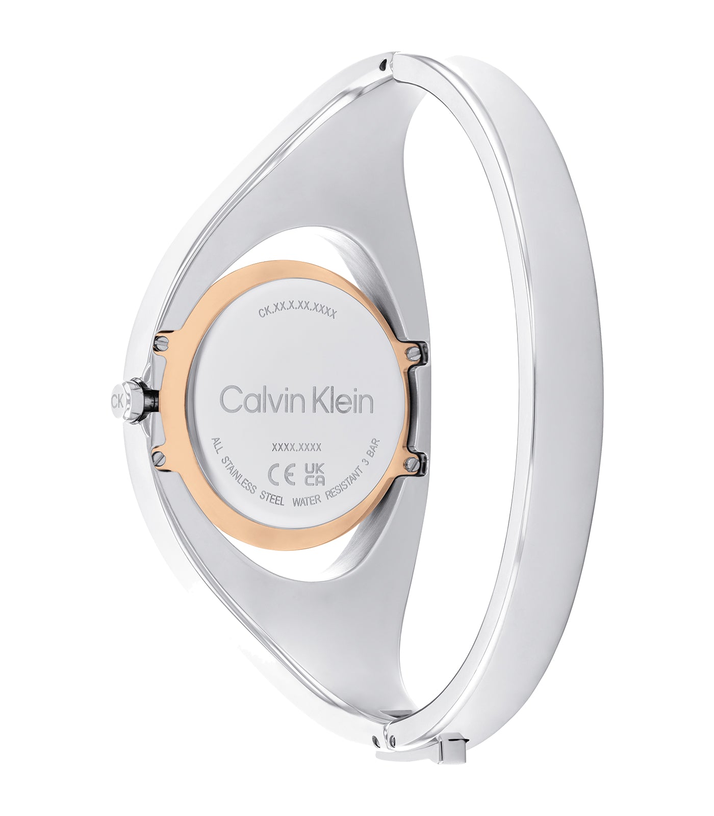 Calvin Klein - Sculptural - Vrouwen - Stalen Armband - Kleurige Kast - Zilverkleurige Wijzerplaat