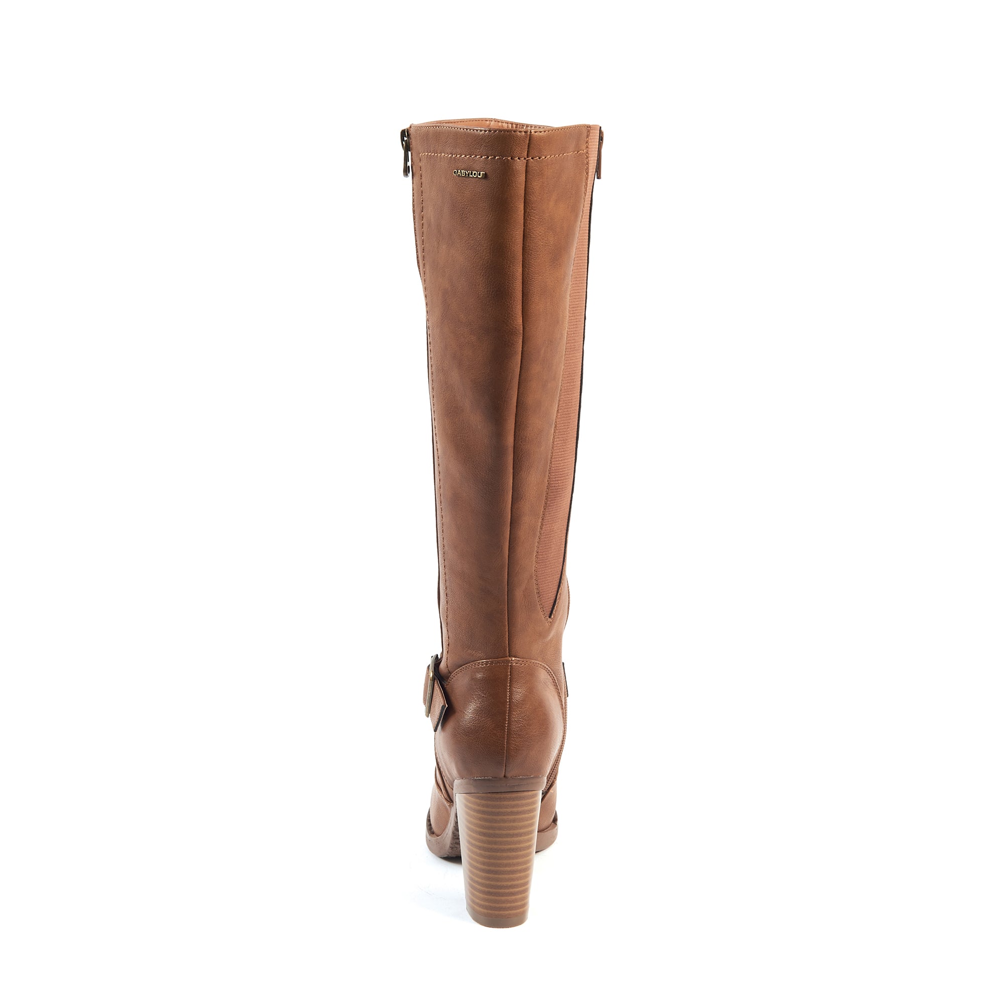 Bottes XL pour mollets larges - Modele Kamilla - Cognac