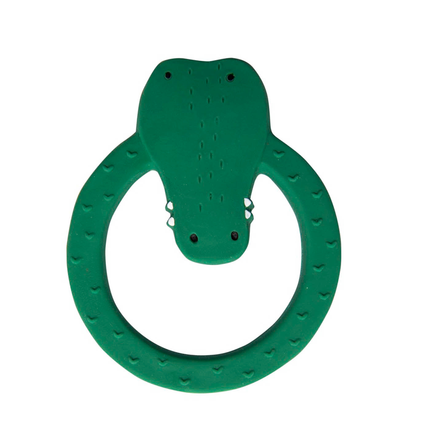 Natuurlijk rubber ronde bijtring - Mr. Crocodile - SET OF 4