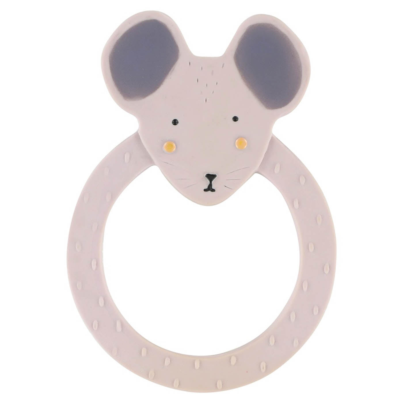 Natuurlijk rubber ronde bijtring - Mrs. Mouse - SET OF 4