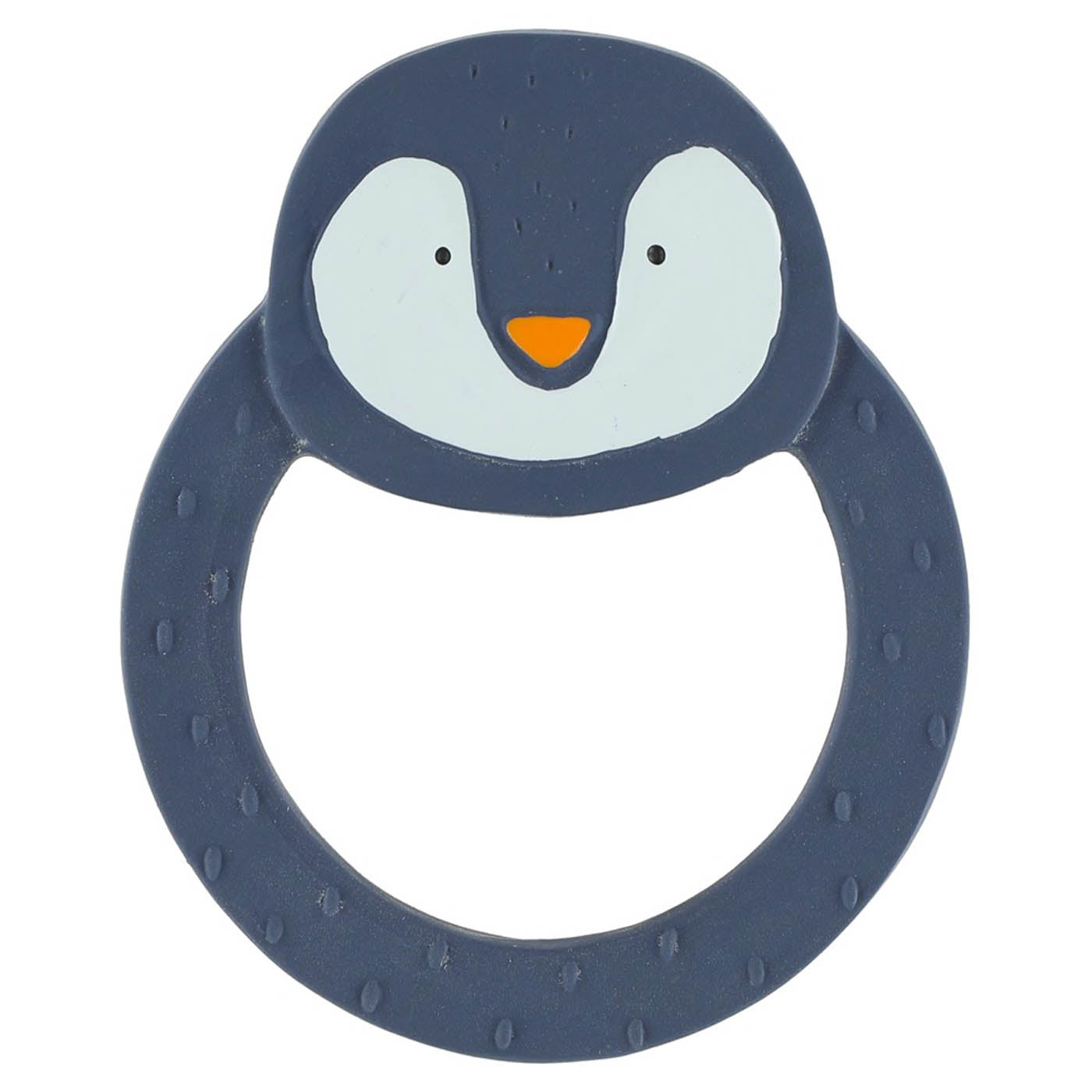 Natuurlijk rubber ronde bijtring - Mr. Penguin - SET OF 4