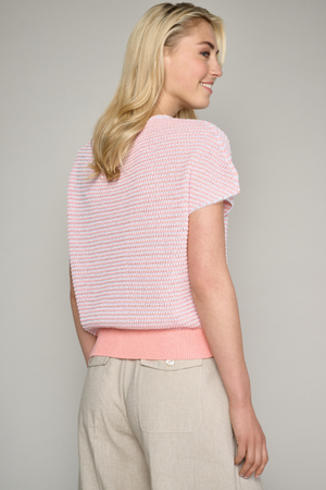 Bicolor Pull Met Lurex Spark - Koraal