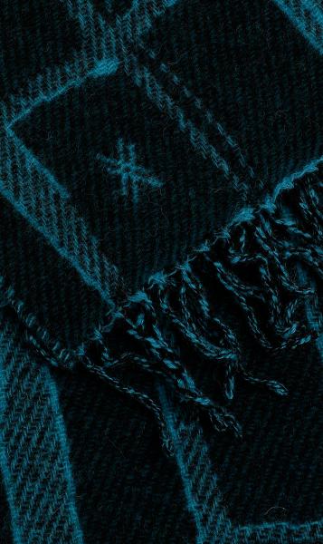 Woven-Grid - Sjaal - Dark Aqua