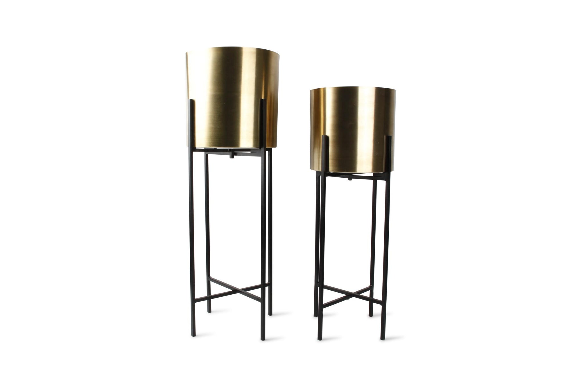 S&P - Cache-pot sur pied or cylindre Patio - set/2