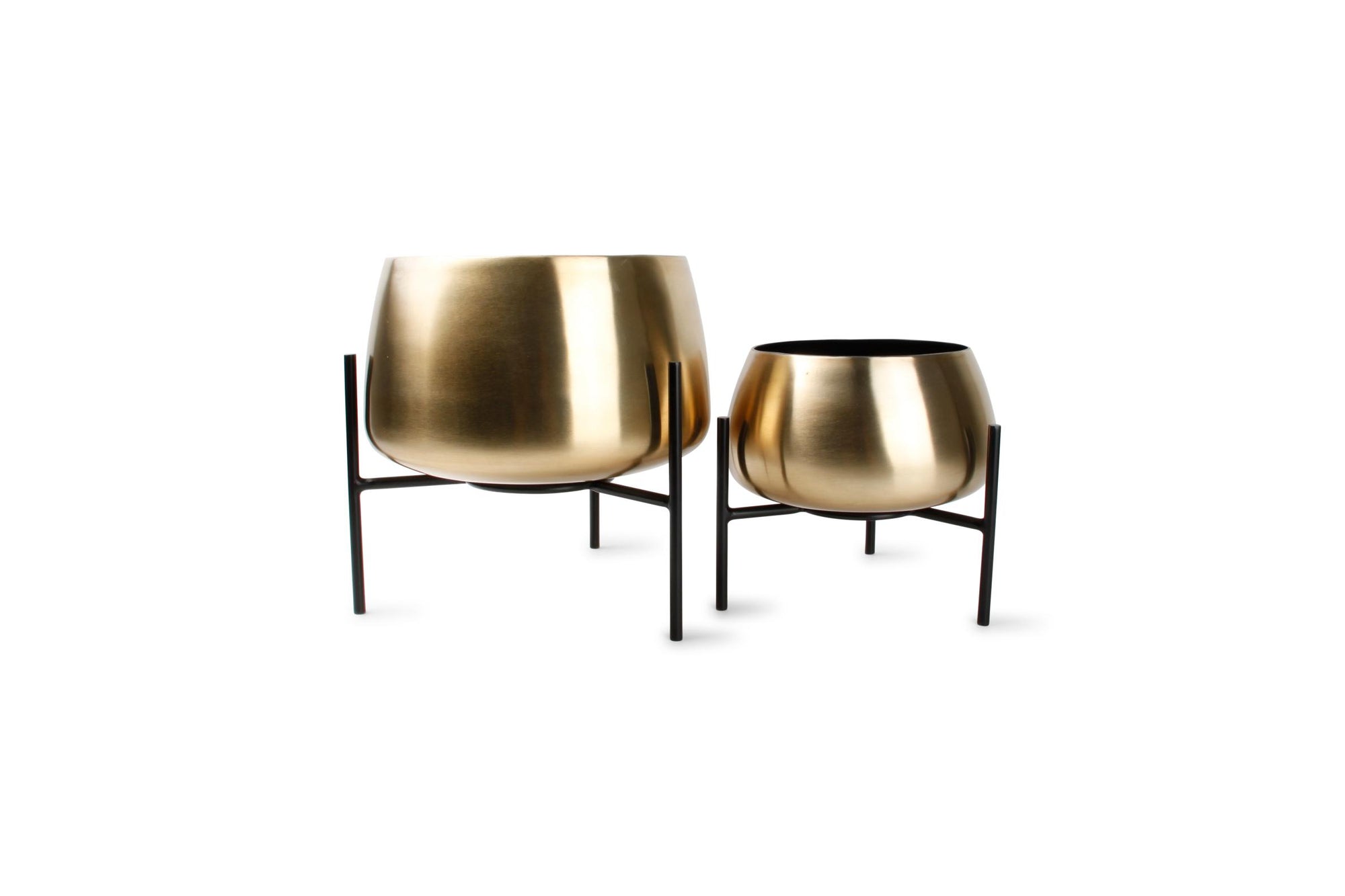 S&P - Sierpot op staander rond goud Patio - set/2