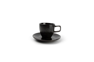 Salt & Pepper Tasse 20cl Et Soucoupe Noir Mielo - 1 Set - 4 Pièces