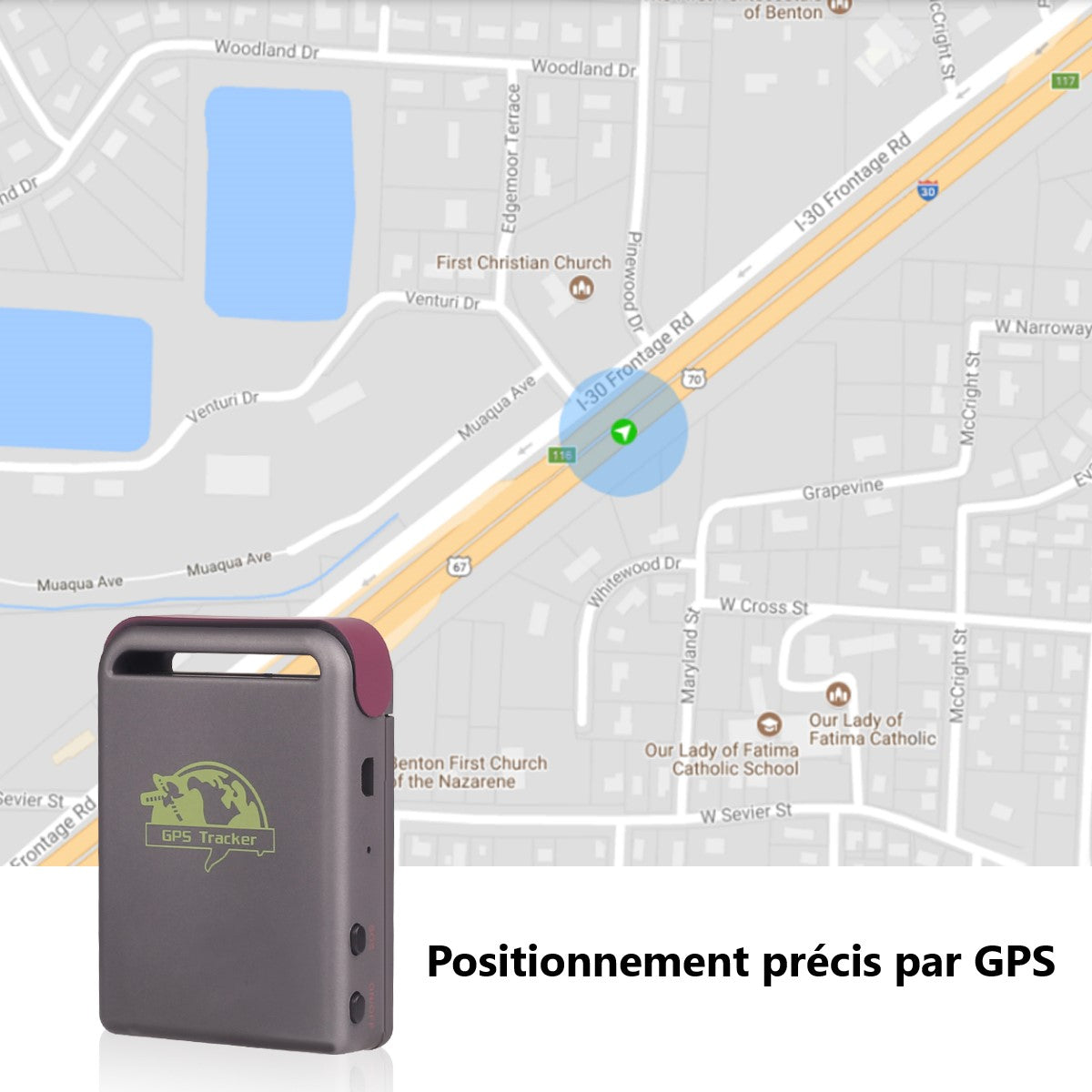 Gps-Tracker Met Sim-Kaart - Grijs