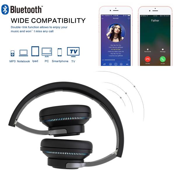 Casque Audio Bluetooth - Noir