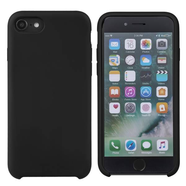 Hard Siliconen Hoesje Voor Iphone 7/8 - Zwart