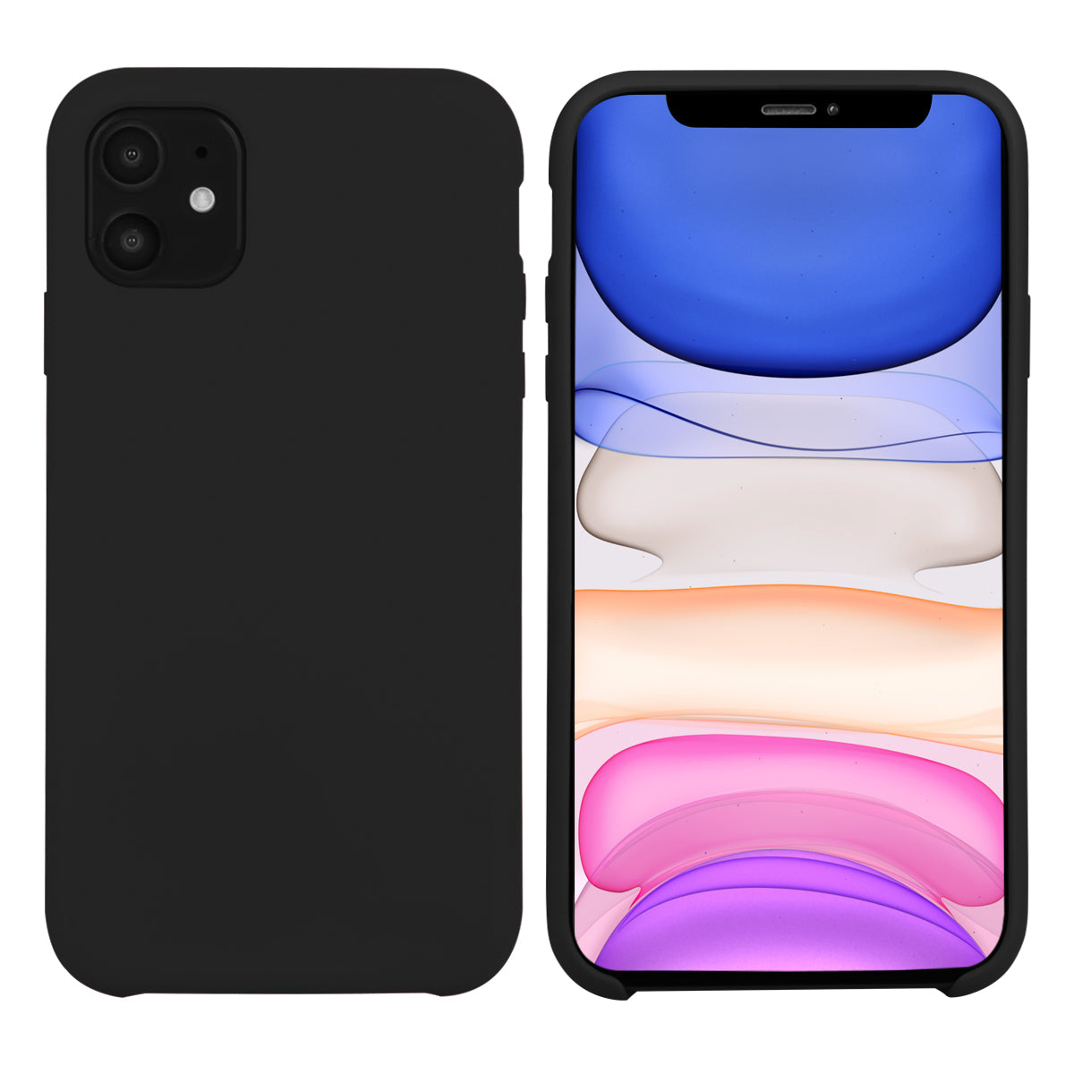 Hardcase Voor Iphone 11 Van Silicone - Zwart