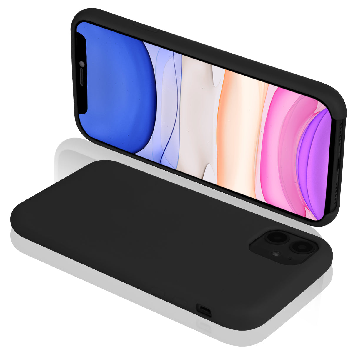 Hardcase Voor Iphone 11 Van Silicone - Zwart