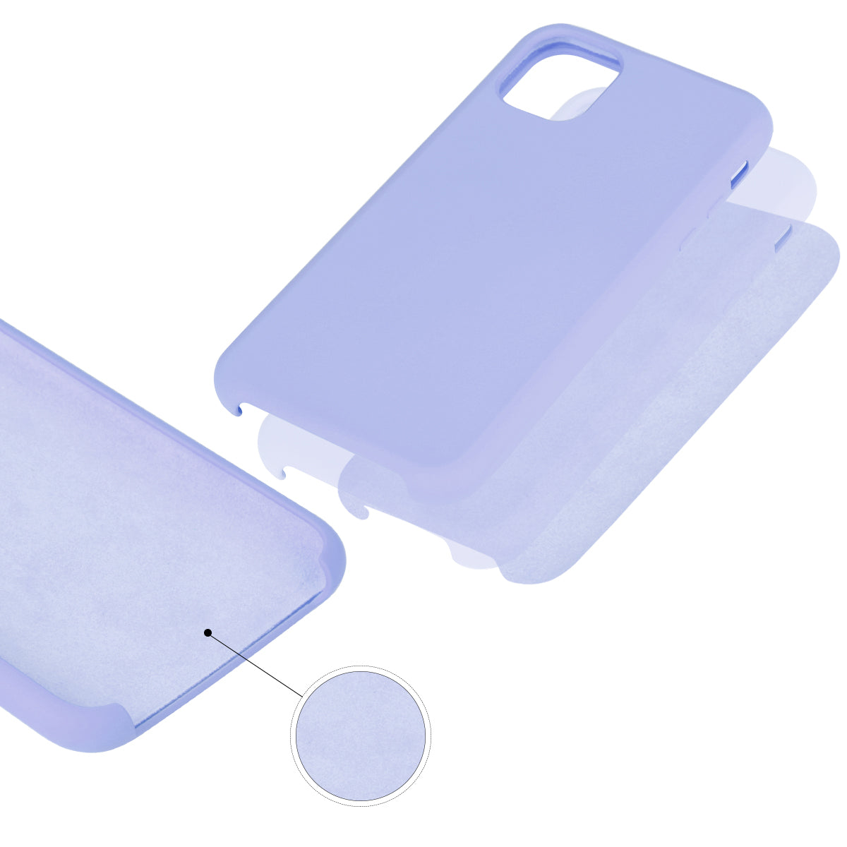 Hardcase Voor Iphone 11 Van Silicone - Violet