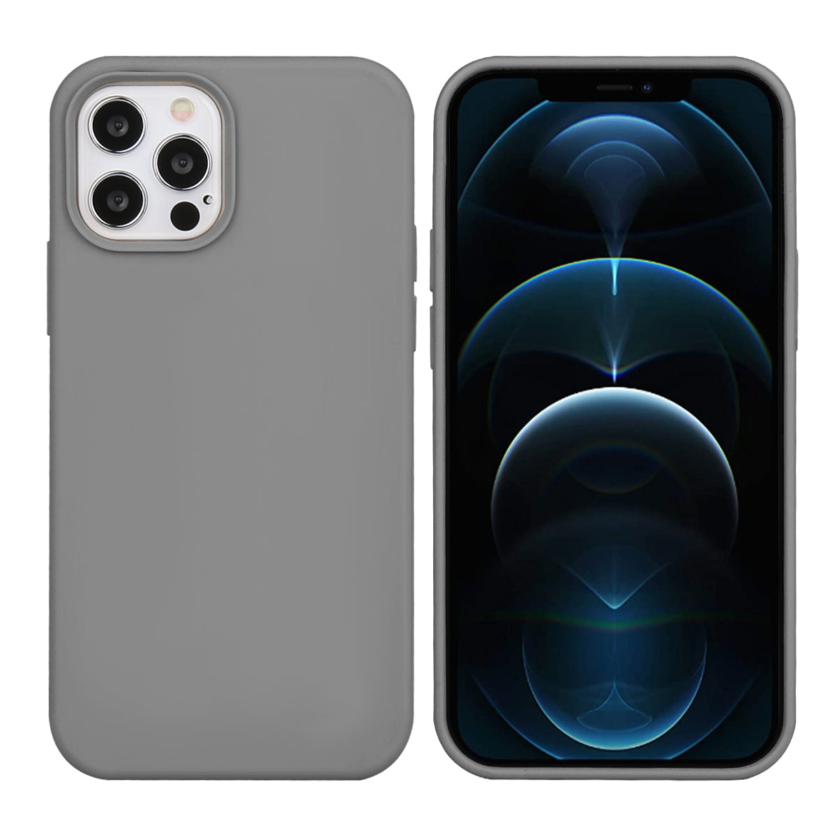 Hardcase Voor Iphone 12 Pro Van Silicone - Grafiet