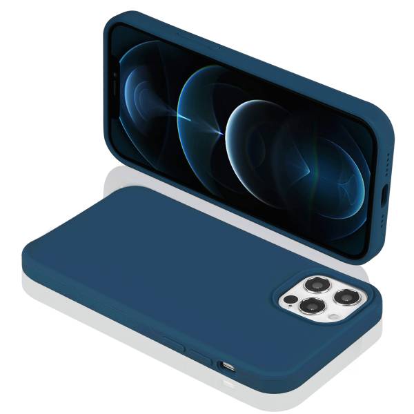 Hardcase Voor Iphone 12 Pro Van Silicone - Blauw Pacifisch