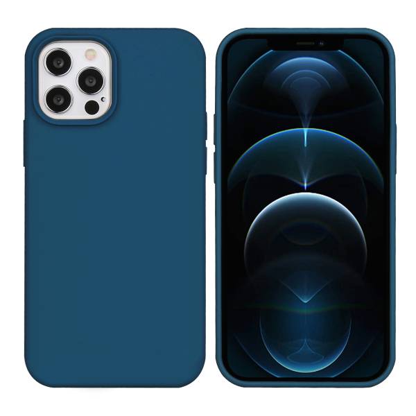 Hardcase Voor Iphone 12 Pro Van Silicone - Blauw Pacifisch